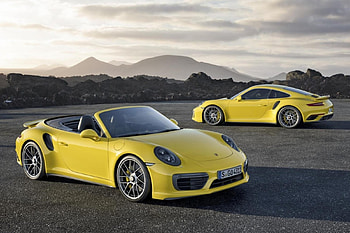 2017 Porsche 911 Turbo, Yellow, 2017, Conv, Hardtop HD wallpaper