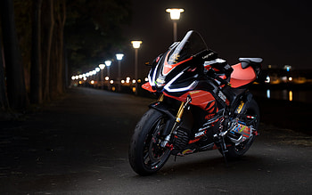Aprilia RSV4, front view, sportbike, new red RSV4, sports bikes, Aprilia HD wallpaper