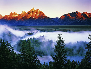 Snake River Dawn, snake, dawn, river, national park HD wallpaper