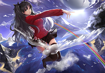 Fate stay night, rin, tohsaka HD wallpaper