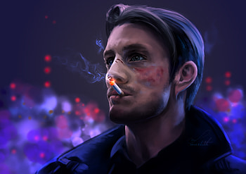 Smoking Guy, smoking, artist, artwork, digital-art, deviantart HD wallpaper