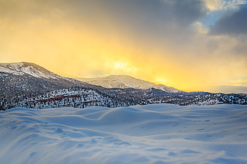 Winter Sunset Landscape , winter, sunset, landscape, nature HD wallpaper