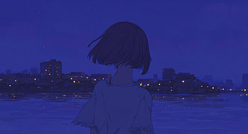 Anime Girl Ocean View, anime-girl, anime, artist, artwork, digital-art HD wallpaper