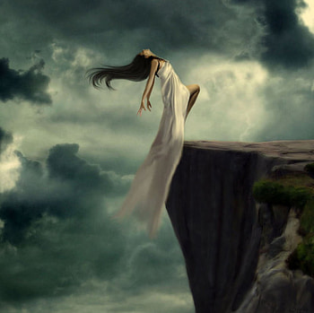 The Girl, blue, girl, black, life HD wallpaper