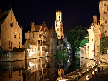 Cities, Water, Houses, Night, Architecture, Italy, Venice HD wallpaper
