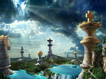 Chess, Landscape HD wallpaper
