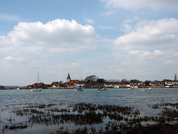 Bosham, sunshine, quiet, old, anchor, peace, church, sussex HD wallpaper