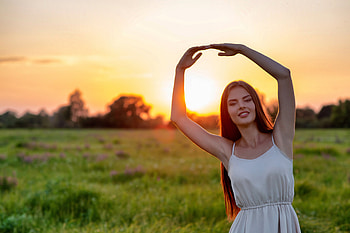 Girl Sunrise Joy, girls, model HD wallpaper