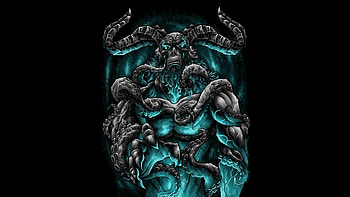 Fantasy, Art, Tentacles, Horns, Demon, Tentakles HD wallpaper