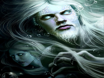 god of water, god, mythology, eyes, ancient, water HD wallpaper