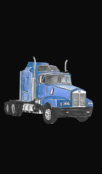 Truck, ardtun, Amerikan tırı, vehicle HD phone wallpaper