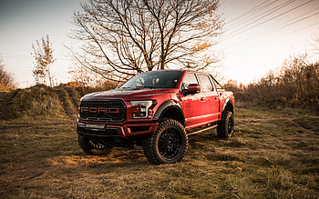 Ford F-150, , front view, exterior, HP520, red Ford F-150, F-150 tuning, american cars, Ford HD wallpaper