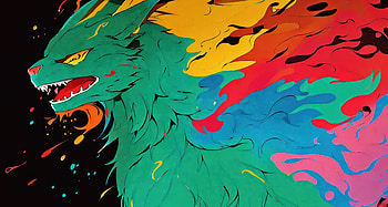 Palette Of Myth Colors Unite In Abstract Dragon, dragon, artist, artwork, digital-art HD wallpaper