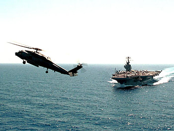 Batleship, sea, nission, sky, copter HD wallpaper
