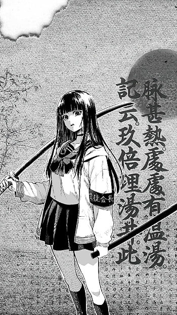 Japanese Calligraphy, Anime, girl, anime girl HD phone wallpaper