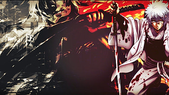 Anime Gintama Gintoki Sakata, , Vibrant colors, Dynamic poses HD wallpaper