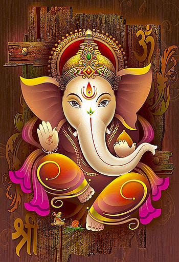 Ganapati, symbol, art, Ganesha HD phone wallpaper