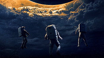 Astronaut Moonfall HD wallpaper