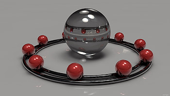 3D, Surface, Circle, Digital Art, Balls HD wallpaper