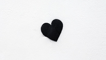 Black Heart, Hearts HD wallpaper
