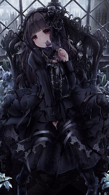 Gothic anime girl, Dark beauty, Artistic , Unique aesthetics HD phone wallpaper