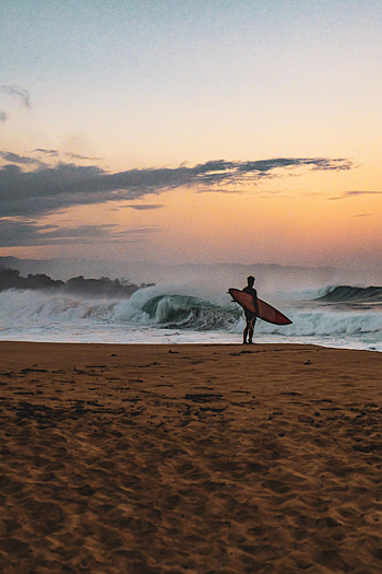 Serfing, Beach, Miscellanea, Miscellaneous, Ocean, Wave, Surfer, Surfboard HD phone wallpaper