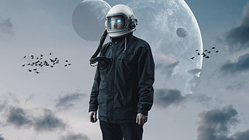 Floating In Field , astronaut, manipulation, artist, artwork, digital-art HD wallpaper