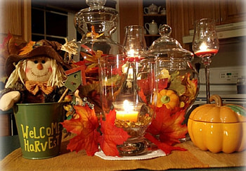 Home fall decorations, still life, abstract, fall, decorations, home HD wallpaper