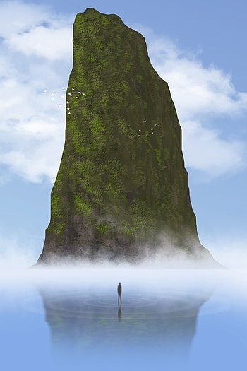 Birds, Art, Rock, Loneliness, Lonely, Single HD phone wallpaper