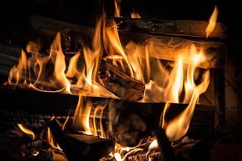 Fire, Coals, Flame, Miscellanea, Miscellaneous, Firewood, Fireplace HD wallpaper
