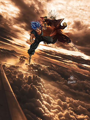 Vegito vs Zamasu, dragonball, god, anime HD phone wallpaper