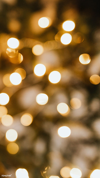 Gold lights, Bokeh effect, Warm glow, Cozy Christmas HD phone wallpaper