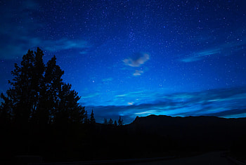 Nature, Sky, Mountains, Stars, Night, Starry Sky HD wallpaper