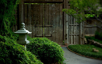 Nature, Lamp, Lantern, Garden, Style, China, Courtyard, Yard, Gate, Goal HD wallpaper