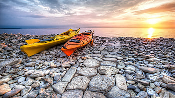Kayaks, Kayaking HD wallpaper