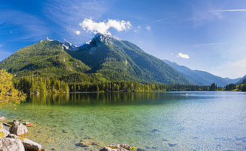 Germany Mountains Lake Scenery Hintersee , mountains, lake, nature HD wallpaper