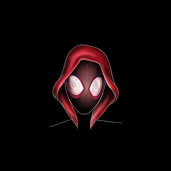 Minimal, 2019 movie, artwork, Miles Morales, Spider-man HD phone wallpaper