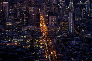 Cities, Building, Lights, View From Above, Road, Night City, Megapolis, Megalopolis HD wallpaper