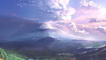 Mt Fuji Scenery Art , mount-fuji, mountains, artist, artwork, digital-art HD wallpaper