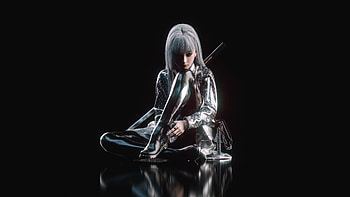 White Hair Asian Assassin Girl , artist, artwork, artstation HD wallpaper