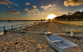 Beach bliss, Sunny shores, Summer vibes, Relaxation haven HD wallpaper