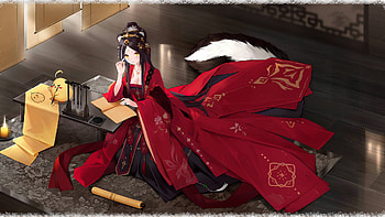 Beautiful Chinese Anime Girl Red Dress Anime Girl HD wallpaper