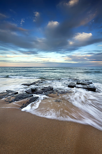 Nature, Stones, Waves, Horizon, Coast HD phone wallpaper
