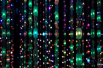 Lights, Glare, Miscellanea, Miscellaneous, Multicolored, Motley, Garland, Light Bulbs HD wallpaper