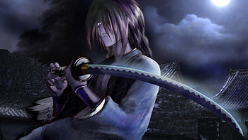 Rurouni Kenshin, Katana, Night, Himura Kenshin / and Mobile Backgrounds HD wallpaper