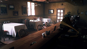 Art, Miscellanea, Miscellaneous, Cafe, Café, Chairs, Tables, Bar, Rack, Coffee Tables, Tablecloths, Gramo HD wallpaper