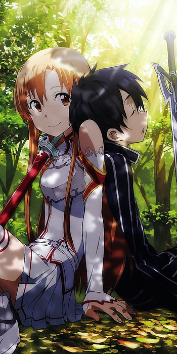 Kirti Asuna in aincrad, zeus, art, black hair, kirito HD phone wallpaper