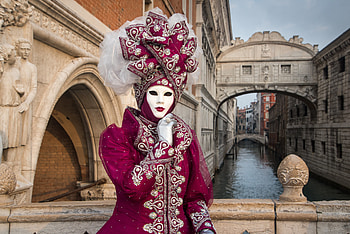Bridge of Sighs, Carnival of Venice, Vibrant celebration, Colorful traditions HD wallpaper