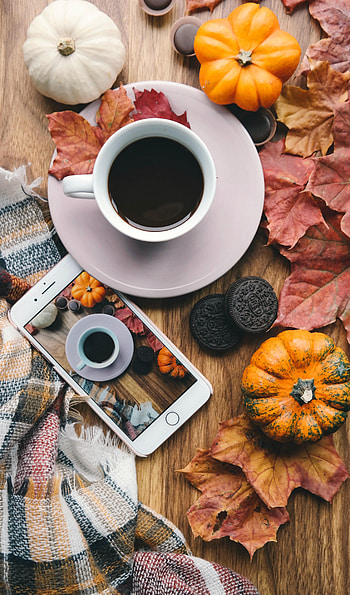 Autumn, Coffee, Pumpkin, Miscellanea, Miscellaneous, Tele HD phone wallpaper