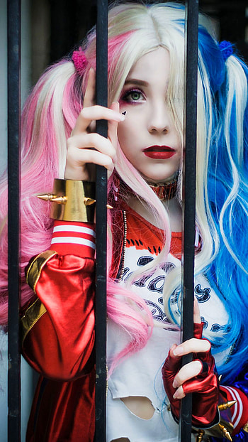 In jale, lip, pretty, harley quinn, sad, girl, cute HD phone wallpaper